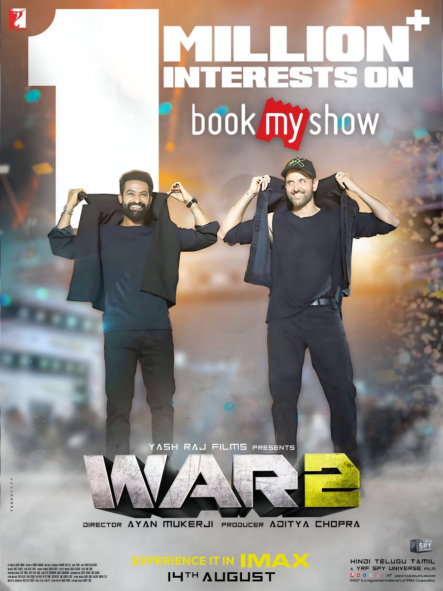 Ramesh8689's tweet photo. #War2BlockbusterLoading
#War2 #Ntr #HrithikRoshan #JrNTR https://t.co/ArYZA0KevV