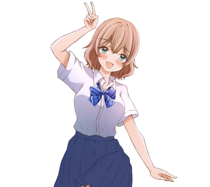 初期の頃に描いて公開されずに眠っていた幼馴染ちゃんのイラスト出てきた