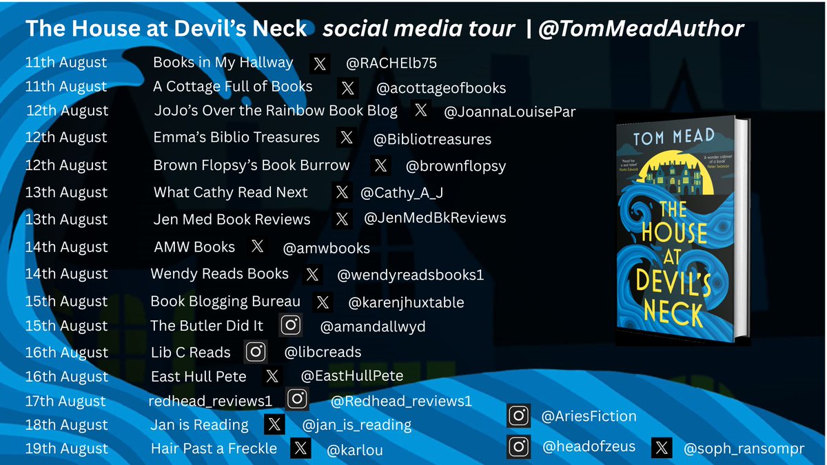 Love #crimefiction? Looking for a great #SummerRead?  Check out this excellent locked room mystery #TheHouseAtDevilsNeck by <a href="/TomMeadAuthor/">Tom Mead</a> pub by <a href="/AriesFiction/">Aries Fiction</a> this week, complete with a great #blogtour starting today! Thank you to all #bloggers taking part!