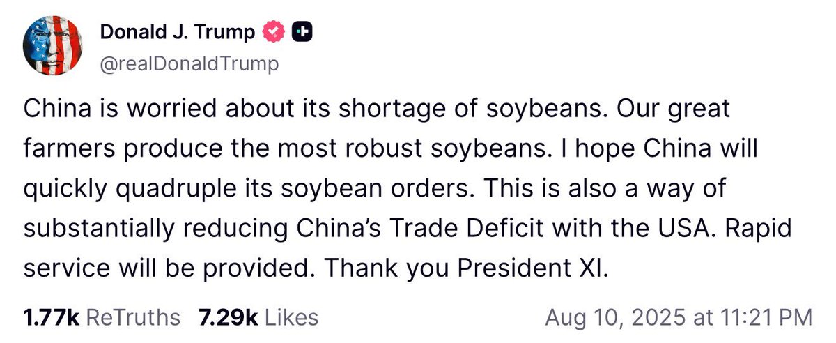 The case that protectionism will be used for smart industrial policy gets weaker and weaker. We have seen 1) all iphones must be made in the US, not India, 2) you can pay your way out of national security risk, and 3) soy bean demands are back.