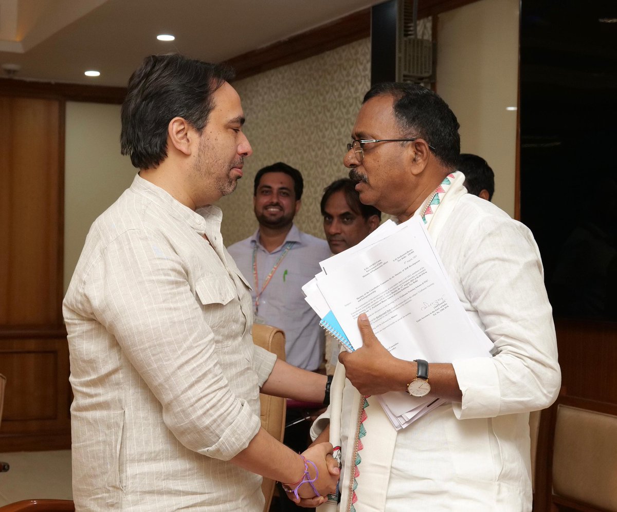 Jayant Singh (@jayantrld) on Twitter photo Chaired the Consultative Committee meeting on Skill Development & Entrepreneurship today.
Great exchange of ideas around MSDE’s flagship schemes and future goals.
Thankful to Hon’ble MPs <a href="/DrMalluRavi1/">Dr. Mallu Ravi</a> <a href="/drvsivadasan/">Dr. V Sivadasan</a> @sumitraBJPMP <a href="/GovindLDholakia/">Govind Dholakia</a> <a href="/AbdulWahabPV/">Abdul Wahab</a> for their valuable Chaired the Consultative Committee meeting on Skill Development & Entrepreneurship today.
Great exchange of ideas around MSDE’s flagship schemes and future goals.
Thankful to Hon’ble MPs <a href="/DrMalluRavi1/">Dr. Mallu Ravi</a> <a href="/drvsivadasan/">Dr. V Sivadasan</a> @sumitraBJPMP <a href="/GovindLDholakia/">Govind Dholakia</a> <a href="/AbdulWahabPV/">Abdul Wahab</a> for their valuable