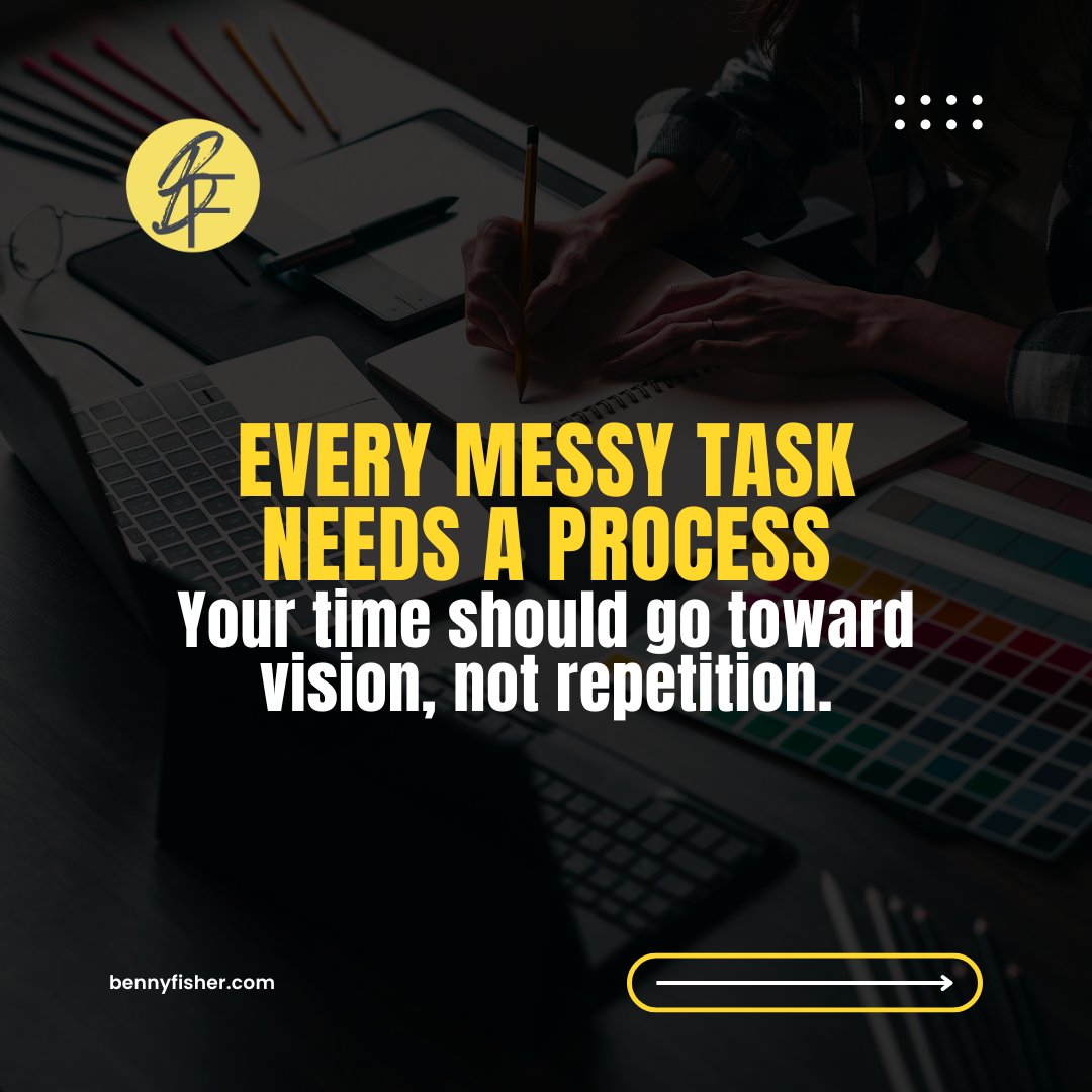 fisherbenny's tweet image. Every growing business has to choose:
more complexity or more clarity. Pick wisely.

#ScaleSmart #clarity #systems #visionary #vision #Entrepreneurship