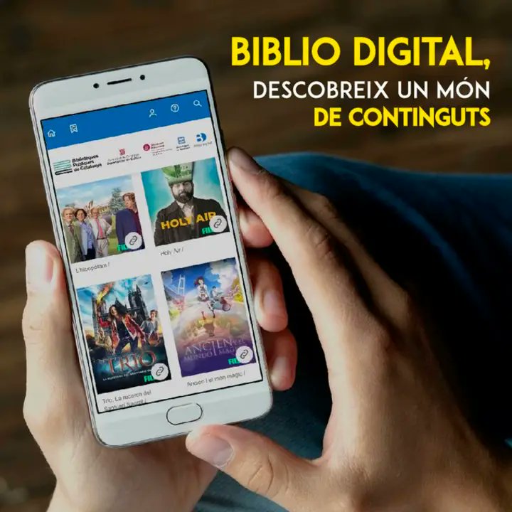 Coneixes la #BiblioDigital? És la plataforma de continguts digitals de lliure accés de Catalunya.

👉Descarrega't l'aplicació mòbil i accedeix amb el carnet de la biblioteca!

➡️biblioteca.ebiblio.cat