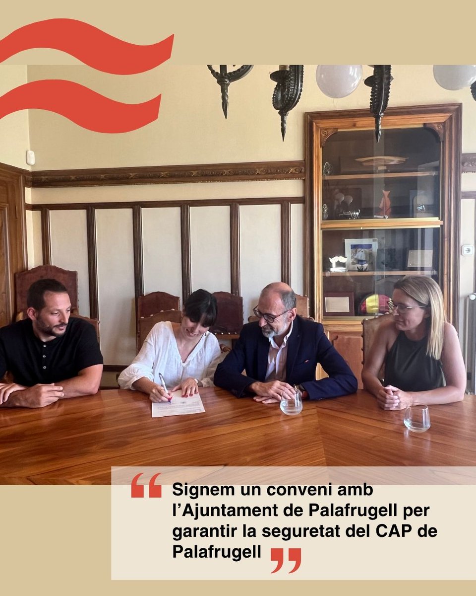 SSIBE (@_ssibe) on Twitter photo 🤝 Signem un conveni amb <a href="/ajpalafrugell/">Ajunt. Palafrugell</a> a fi de treballar en la seguretat del CAP
🔹 Sistema d'alerta i videovigilància connectat amb la Policia Local
🔹 Protocol de seguretat per a persones detingudes
🔹 Formació específica al personal del centre en gestió de conflictes 🤝 Signem un conveni amb <a href="/ajpalafrugell/">Ajunt. Palafrugell</a> a fi de treballar en la seguretat del CAP
🔹 Sistema d'alerta i videovigilància connectat amb la Policia Local
🔹 Protocol de seguretat per a persones detingudes
🔹 Formació específica al personal del centre en gestió de conflictes