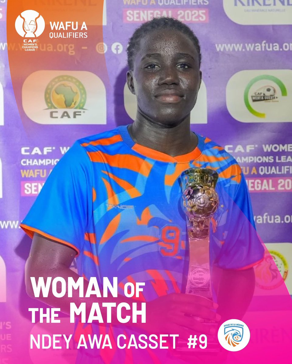 WOMAN of the MATCH !
NDEY AWA CASSET #9 AIGLES DE LA MÉDINA