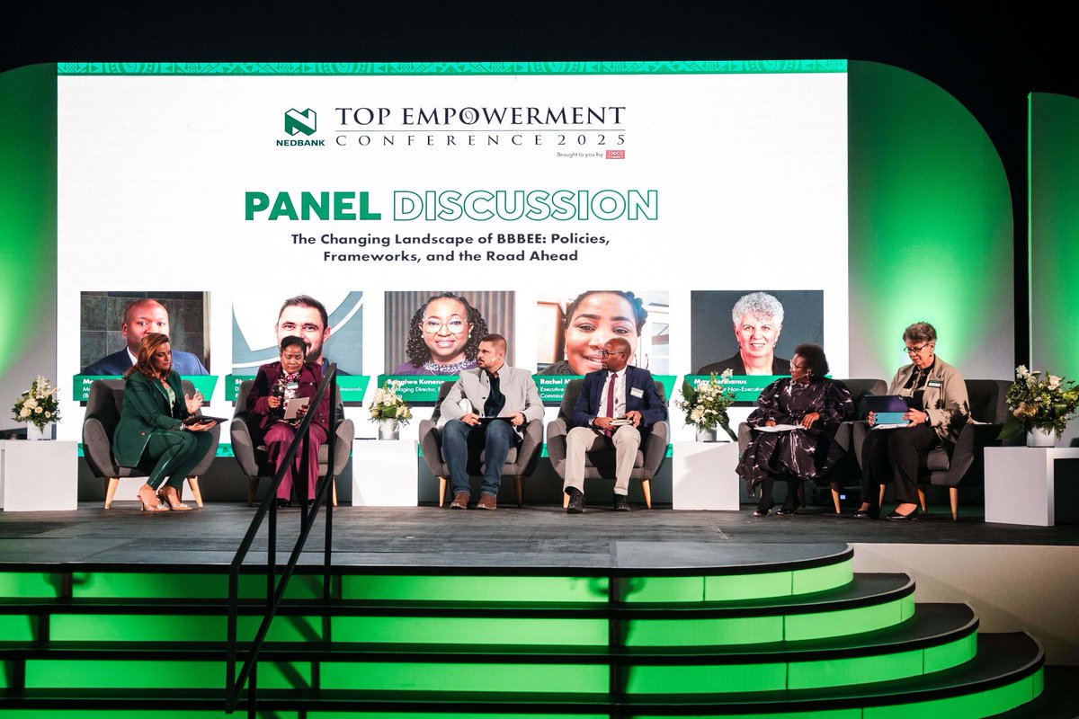 TopEmpowerment (@topempowerment) on Twitter photo A dynamic panel at #NedbankTopEmpowerment 2025 explored the future of #BBBEE - from compliance to real transformation.
Thanks to <a href="/BMFNational/">Black Management Forum</a>, <a href="/BBBEEAssociatio/">Association of B-BBEE Professionals (ABP) NPC</a>, <a href="/BankingZA/">The Banking Association South Africa</a>, <a href="/bbbeecommission/">BBBEE Commission</a> & <a href="/Nedbank/">Nedbank</a> for leading the way!
#TopEmpowerment #InclusiveEconomy #Transformation A dynamic panel at #NedbankTopEmpowerment 2025 explored the future of #BBBEE - from compliance to real transformation.
Thanks to <a href="/BMFNational/">Black Management Forum</a>, <a href="/BBBEEAssociatio/">Association of B-BBEE Professionals (ABP) NPC</a>, <a href="/BankingZA/">The Banking Association South Africa</a>, <a href="/bbbeecommission/">BBBEE Commission</a> & <a href="/Nedbank/">Nedbank</a> for leading the way!
#TopEmpowerment #InclusiveEconomy #Transformation