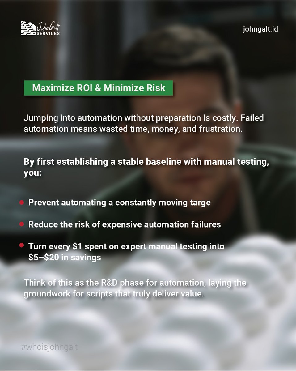 Start with deep manual testing to uncover user flows, edge cases, and the insights that fuel effective automation.

This approach helps you save time, avoid wasted effort, and maximize ROI, turning every $1 in manual testing into $5–$20 in automation value.

Read the full guide