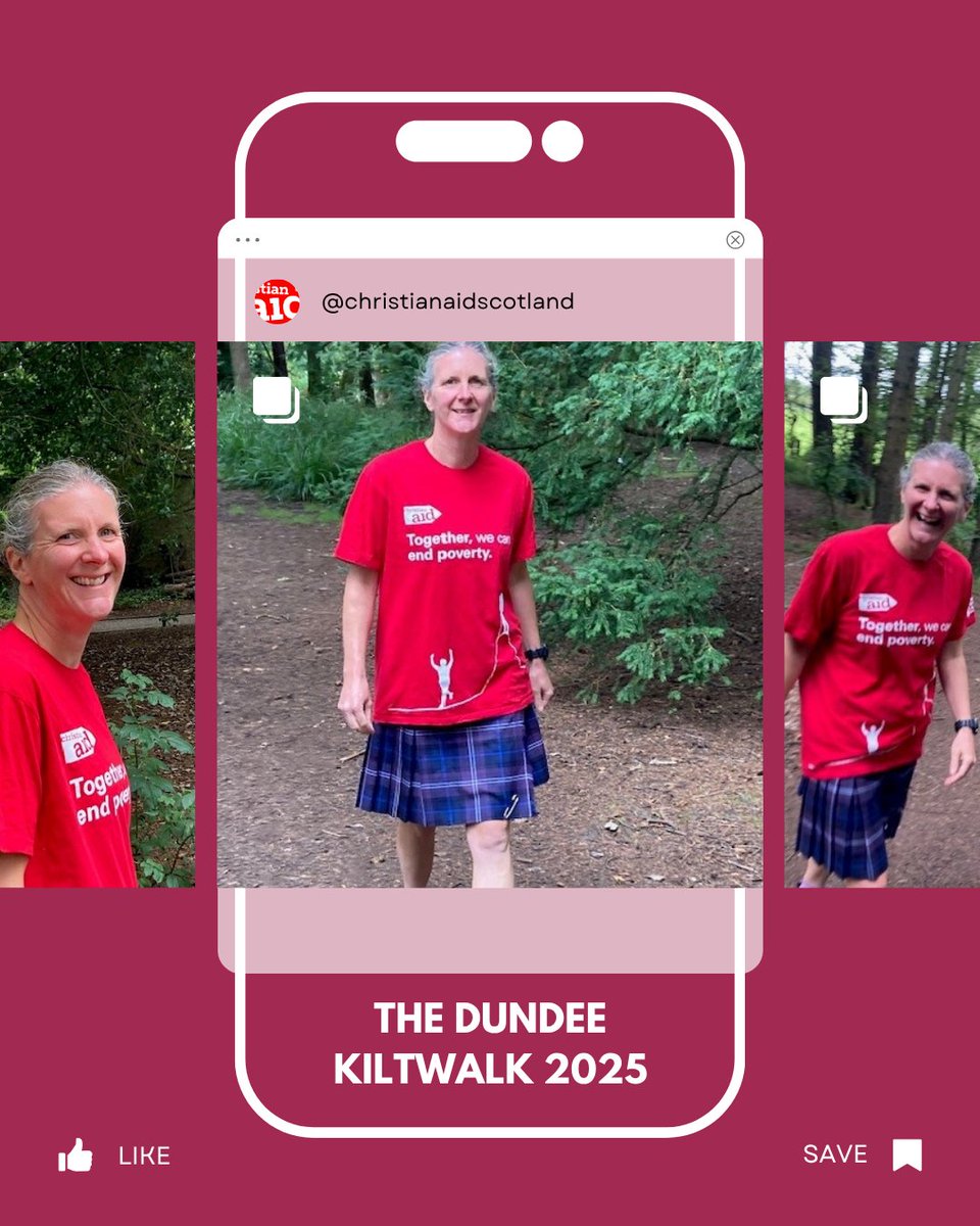 christianaidsco's tweet photo. 📣 It's less than one week to go before the #DundeeKiltwalk - and there's still time to join the journey.

Walk alongside our very own Head of Scotland, Val Brown, and likeminded supporters. 🍃 https://t.co/zPOtk5m3jz