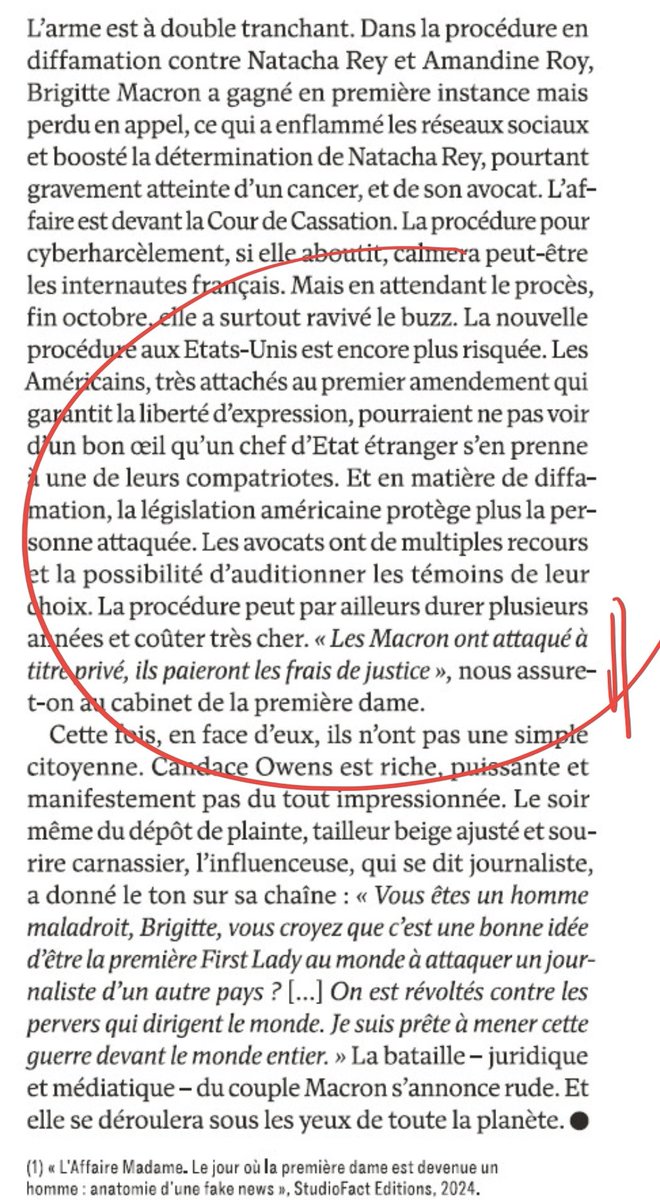Florian Philippot (@f_philippot) on Twitter photo Le « cabinet de #Brigitte Macron » déclare dans Le Nouvel Obs que les frais de justice monumentaux occasionnés par la plainte extravagante du couple contre <a href="/RealCandaceO/">Candace Owens</a> aux États-Unis seront « payés par les Macron » (cf ⤵️)
1. On avance, ils évitaient la question avant !
2. Le « cabinet de #Brigitte Macron » déclare dans Le Nouvel Obs que les frais de justice monumentaux occasionnés par la plainte extravagante du couple contre <a href="/RealCandaceO/">Candace Owens</a> aux États-Unis seront « payés par les Macron » (cf ⤵️)
1. On avance, ils évitaient la question avant !
2.
