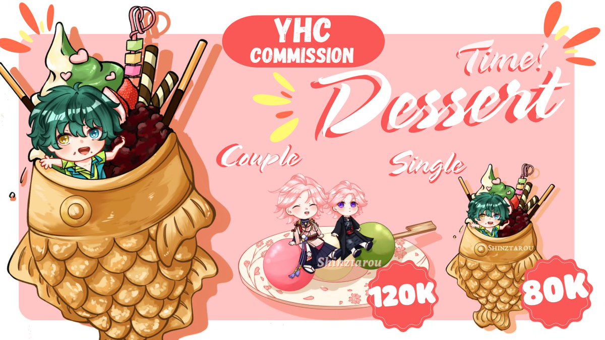 🍓 YCH COMMISSION OPEN! 🍓
[ share &amp; like are very appreciate ❣ ]

Hayii~! akhirnya aku buka commission!✨ 
Yuk order dessert kesukaan kalian berserta cimolnya 🤤💖

Info lengkapnya ada di post berikutnya ya~ ⤵️

#zonauang #Commission #artidn