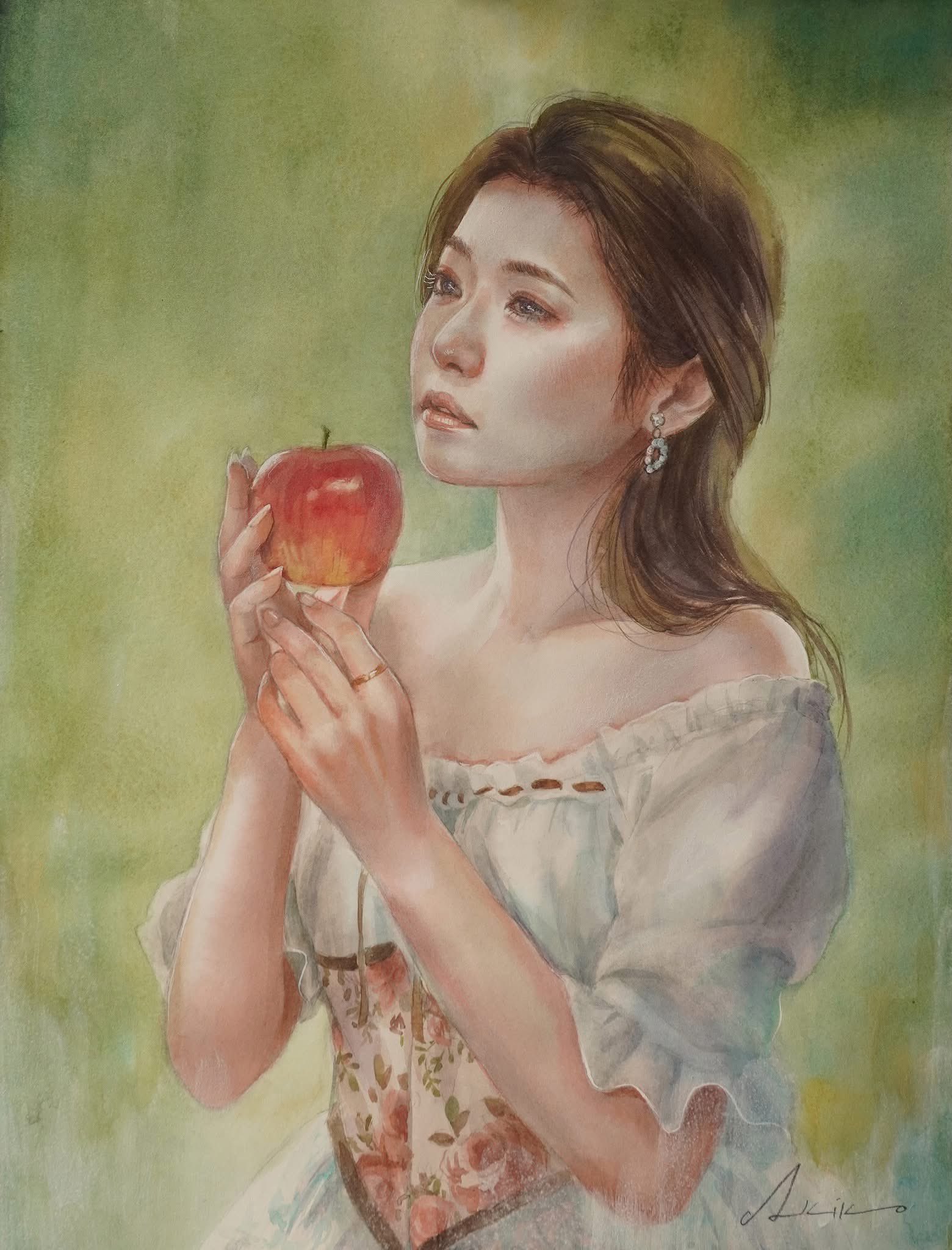 水彩画(人物)№189 watercolorpainting #aquarelle #人物画 #水彩画