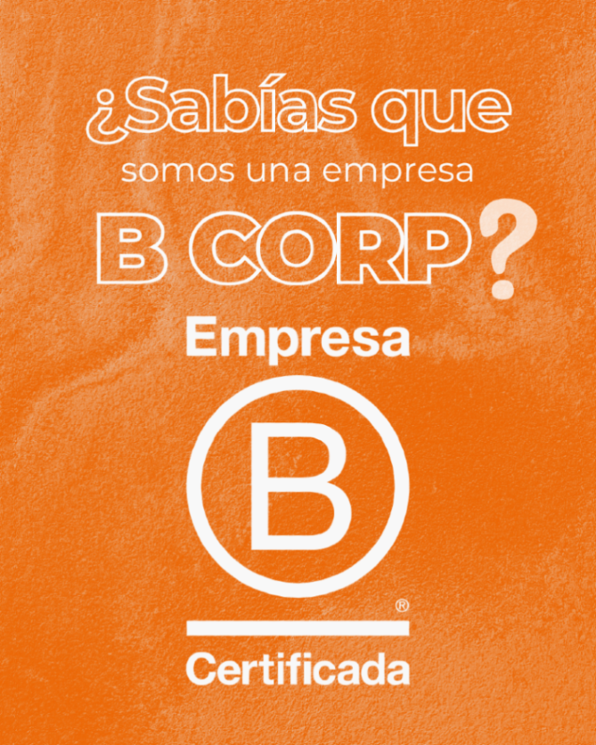 Estamos orgullosos de formar parte de la comunidad B Corp desde hace más de medio año 🌱

👉🏼 Ser una B Corp no es solo un sello, es un reflejo de nuestros valores y de nuestro compromiso por hacer las cosas de la manera correcta.
