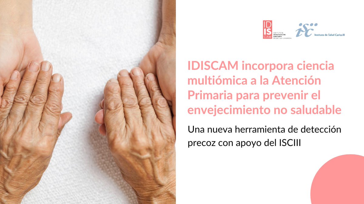 IDISCAM (@idiscam) on Twitter photo 🧪 Test multiómico en Atención Primatia para detectar envejecimiento no exitoso
Proyecto financiado por el <a href="/SaludISCIII/">Instituto de Salud Carlos III (ISCIII)</a> y liderado por el Dr. Ignacio Párraga (Albacete)
#IDISCAM #MedicinaPreventiva #AtenciónPrimaria 🧪 Test multiómico en Atención Primatia para detectar envejecimiento no exitoso
Proyecto financiado por el <a href="/SaludISCIII/">Instituto de Salud Carlos III (ISCIII)</a> y liderado por el Dr. Ignacio Párraga (Albacete)
#IDISCAM #MedicinaPreventiva #AtenciónPrimaria