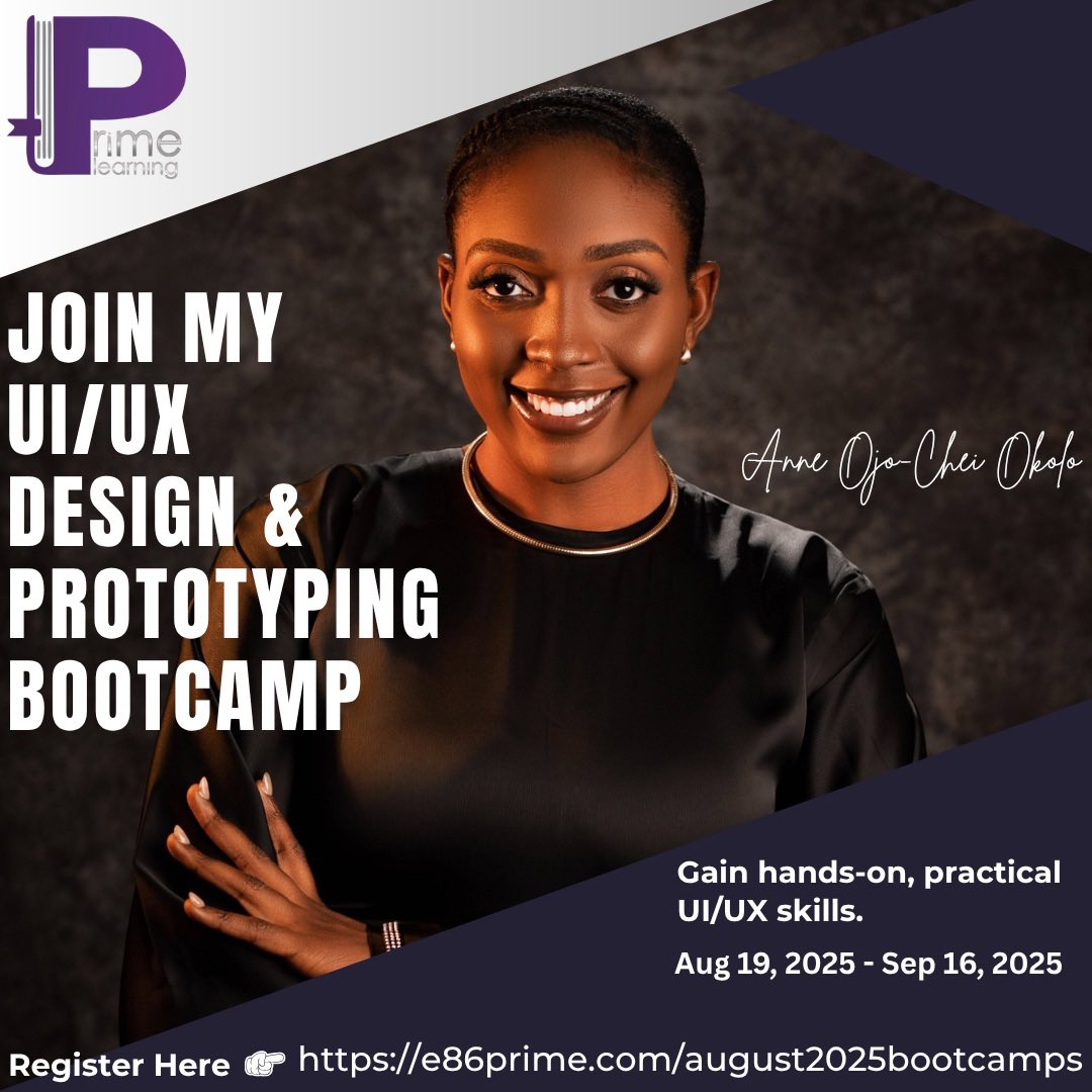 🚀 Final Call! Tech Bootcamps Start TOMORROW! 🚀

Time is running out to register! 👉 Register Today: e86prime.com/august2025boot…

#TechBootcamps #Cybersecurity #AI #UIUX #DataAnalytics #DataScience #MachineLearning #TechSkills

<a href="/SamIndyer/">Sam Indyer</a> <a href="/ojochei_designs/">Ojochei</a> <a href="/SandyOzed/">Sandy</a> <a href="/xenacod/">E.R.I.K 🖤</a>