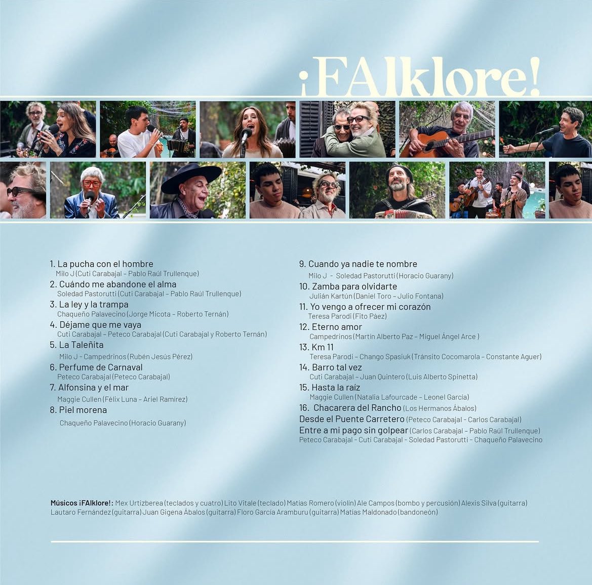 💿- Milo J participará en el álbum “¡FAlklore! Volumen 1”.

🎵: “La pucha con el hombre”

🎵: “La Taleñita”

🎵: “Cuando ya nadie te nombre” ft. Soledad Pastorutti

📅: 28 DE AGOSTO EN TODAS LAS PLATAFORMAS DIGITALES.