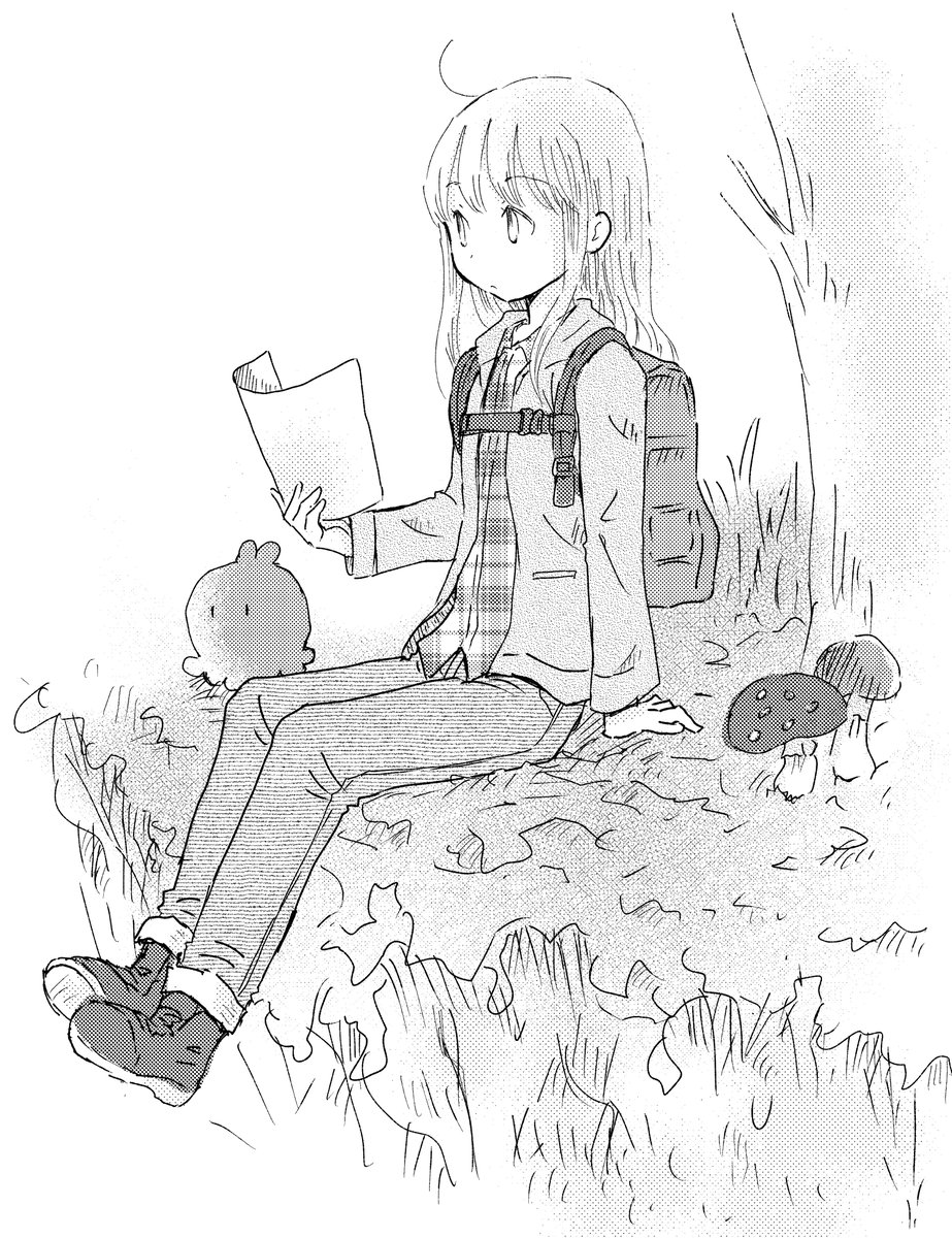 #山の日
昔描いた山ガール。あとペンネームが山名なので…。 