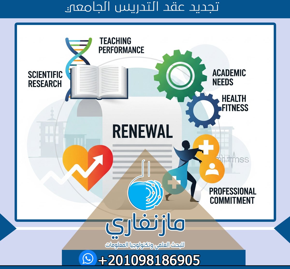 شروط تجديد عقدك كأستاذ جامعي ليست سهلة! 🎓

تعتمد على:
تقييم أداءك التدريسي بتقدير "جيد جداً".
نشر أبحاث علمية محكمة.
وجود حاجة لتخصصك في القسم.
التزامك الكامل بواجباتك.
إثبات لياقتك الصحية.
هل هذه الشروط عادلة برأيك؟ 
#تعليم_عالي #أكاديميون #جامعه_القصيم