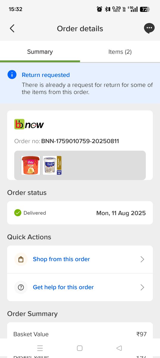 writeatsomnath's tweet image. I ordered Amul ice cream from Bigbasket, and to my shock, it arrived completely melted with a very bad smell. I already tried to complain but they did not take any action. @bigbasket_com @TataCompanies @CEE_bigbasket @bigbasketblog