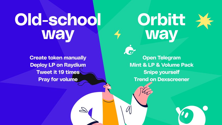 Kemat04's tweet photo. Back then, launching a token meant endless forms, waiting weeks, and praying you didn’t miss a step.
Now? You can go from idea to live chart in minutes.
No overthinking. No overbuilding
Just stay on Orbitt.
@orbitt_ai
Start here 👉: https://t.co/rYnjB4wG09
#MintMeta $ORBT #ORBTChampion #Token