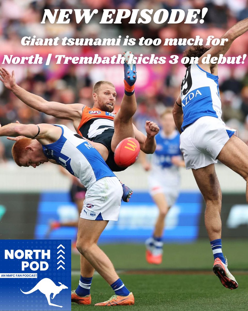 Another big loss but some positive performances from some fresh faces against the Giants!

linktr.ee/northpod 

#nmfc #AFL #podcast