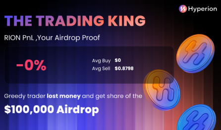 MortonNancy4's tweet photo. I sold RION and am now waiting for my share of the $100K Airdrop @hyperion_xyz

#RIONTRADINGKING https://t.co/2MzSMaXU4o