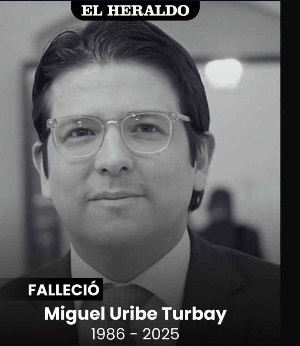 Tristeza en Colombia 🇨🇴 acaba de fallecer Miguel Uribe Turbay
