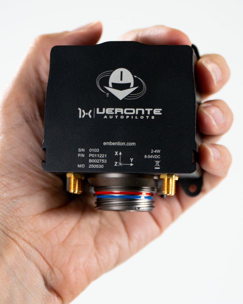 embention's tweet image. ⚡ Veronte Autopilot 1x 4.12
Advanced safety, precision, and performance for the control of autonomous vehicles. Designed to meet the needs of the most demanding missions in unmanned aviation.
🔗 Learn more: embention.com/veronte-ecosys…
#Embention #Veronte #UAV #Autopilot #Drones