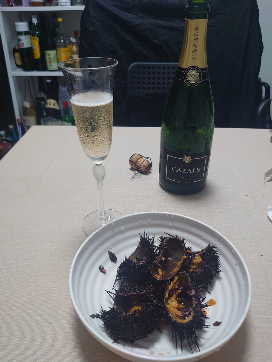 三陸海岸からその日のうちに水揚げされた殻付き雲丹　今まで食べたどの食材よりも美味で、驚きです