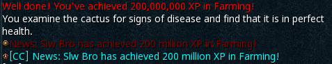 200M Cooking &amp; Farming smashed out this evening!