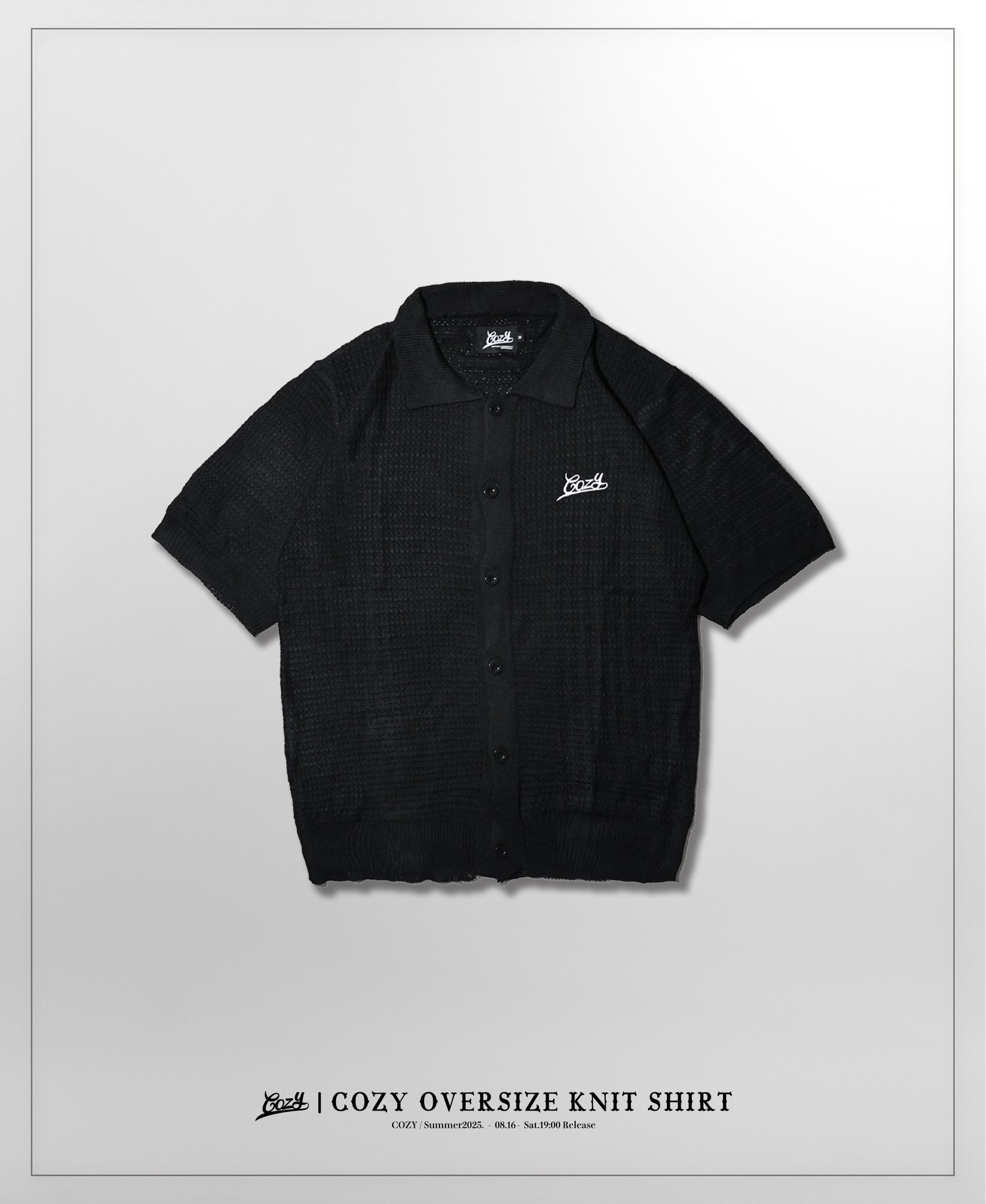 mix gauge logo NKNIT shirts ブラウン① mix gauge logo KNIT shirts – NKNIT