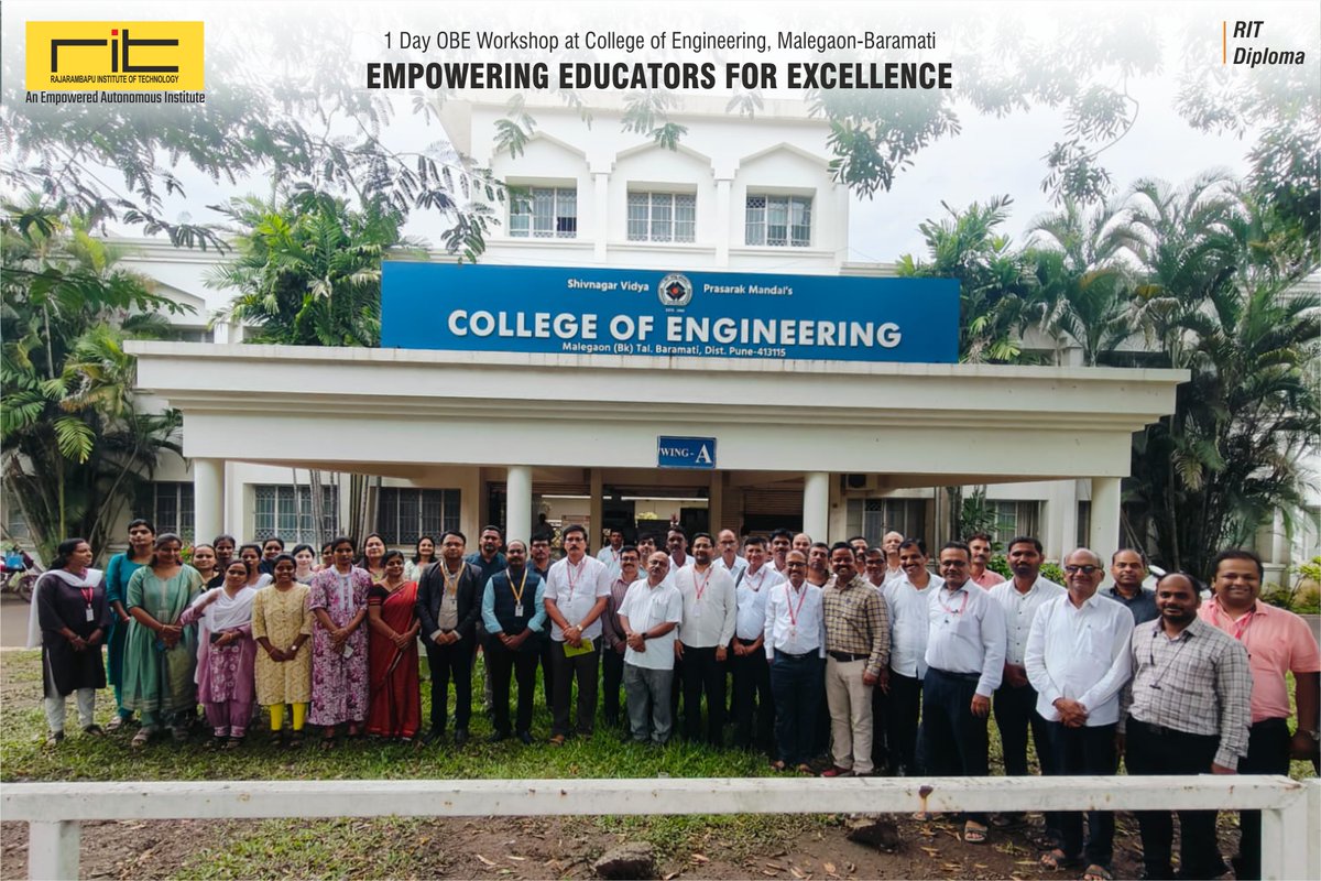 ritindia1983's tweet photo. Empowering Educators for Excellence – 1 Day OBE Workshop at College of Engineering, Malegaon-Baramati by R. S. Sargar &amp; V. B. Choudhari

#OutcomeBasedEducation #OBE #FacultyDevelopment #TeachingExcellence #EngineeringEducation #SkillUp #AcademicGrowth #COEMalegaonBaramati https://t.co/S0RKVMUYp1