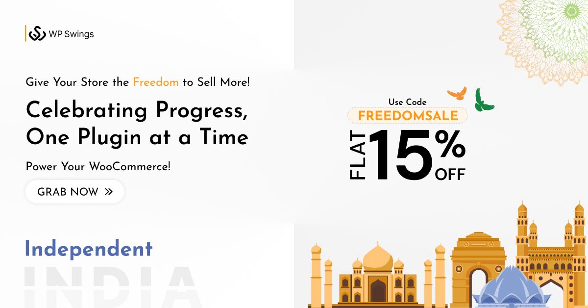 wpswings's tweet image. 🎉 Freedom Sale is here! Get FLAT 15% OFF on all WooCommerce Plugins Limited Time Offer!   

Use Code - FREEDOMSALE  

🚀 Enhance your store with powerful features &amp;amp; boost sales today.   

#woocommerce #growyourbusiness #woocommerceplugin
