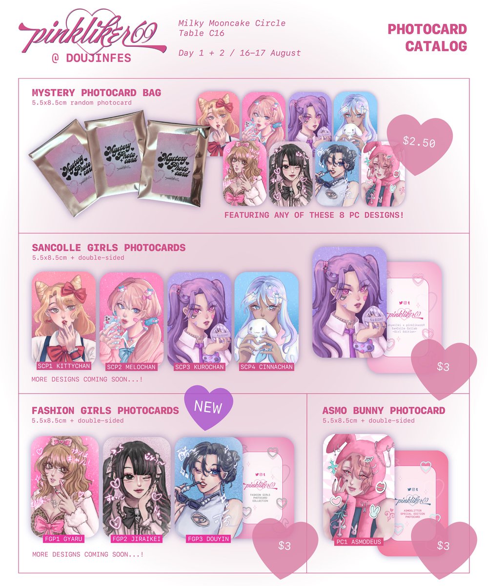 pinkliker69's tweet photo. im boothing at doujinfes bedok this weekend teehee :3 see yall
there if u can! #doujinfes #doujinfessg

🩷￼ 16-17 august
🩷￼ HometeamNS @ Bedok reservoir
￼🩷 Booth C16 https://t.co/qwlljWJAhV