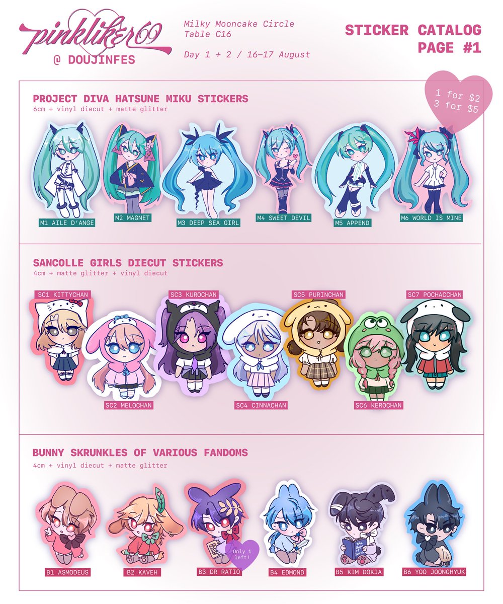 pinkliker69's tweet photo. im boothing at doujinfes bedok this weekend teehee :3 see yall
there if u can! #doujinfes #doujinfessg

🩷￼ 16-17 august
🩷￼ HometeamNS @ Bedok reservoir
￼🩷 Booth C16 https://t.co/qwlljWJAhV