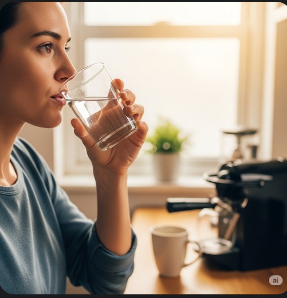SugarDocHealth's tweet image. 💧 Did you know 75% of people are chronically dehydrated? Here’s a quick tip: drink a glass of water before your morning coffee — it wakes your brain faster than caffeine alone! #HydrationHack #MorningBoost
