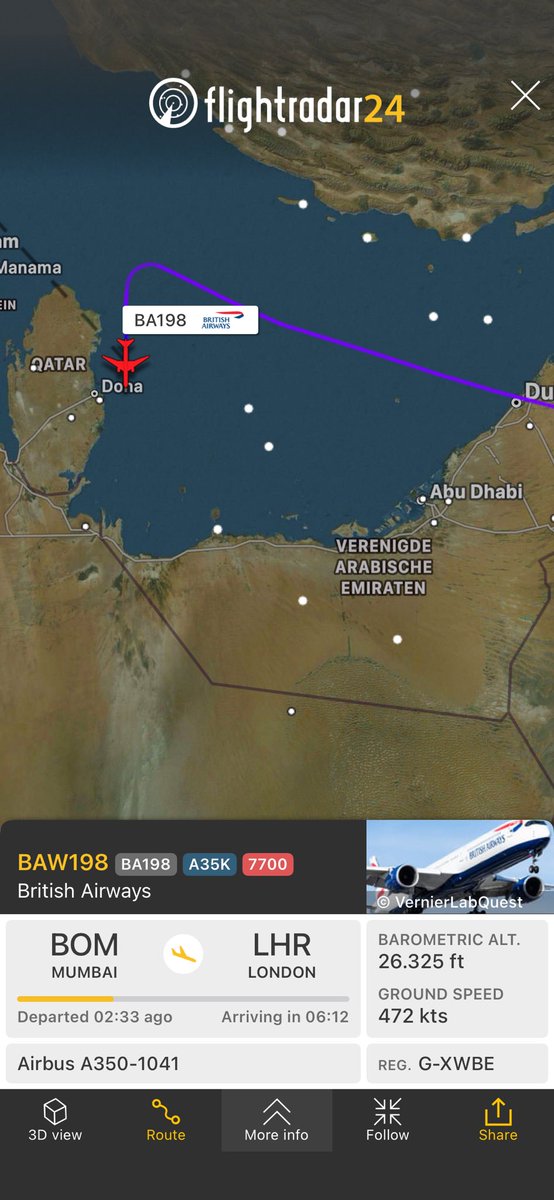 E.J. βπ³π± (@ejvdm_) on Twitter photo Flight BA198 from Mumbai to London
BAW198 squawking 7700 general emergency β¦<a href="/British_Airways/">British Airways</a>β© Flight BA198 from Mumbai to London
BAW198 squawking 7700 general emergency β¦<a href="/British_Airways/">British Airways</a>β©