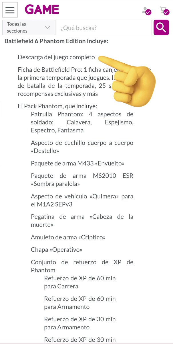DvranivsT's tweet image. Buenos días, @VideojuegosGAME. Estaba echando un vistazo para reservar #Battlefield6 en Xbox después de ver la locura de beta... y me doy cuenta que la edición física de la #PhantomEdition indica &quot;Descarga del juego completo&quot;.

¿Quiere decir esto que viene estilo Code In the Box?