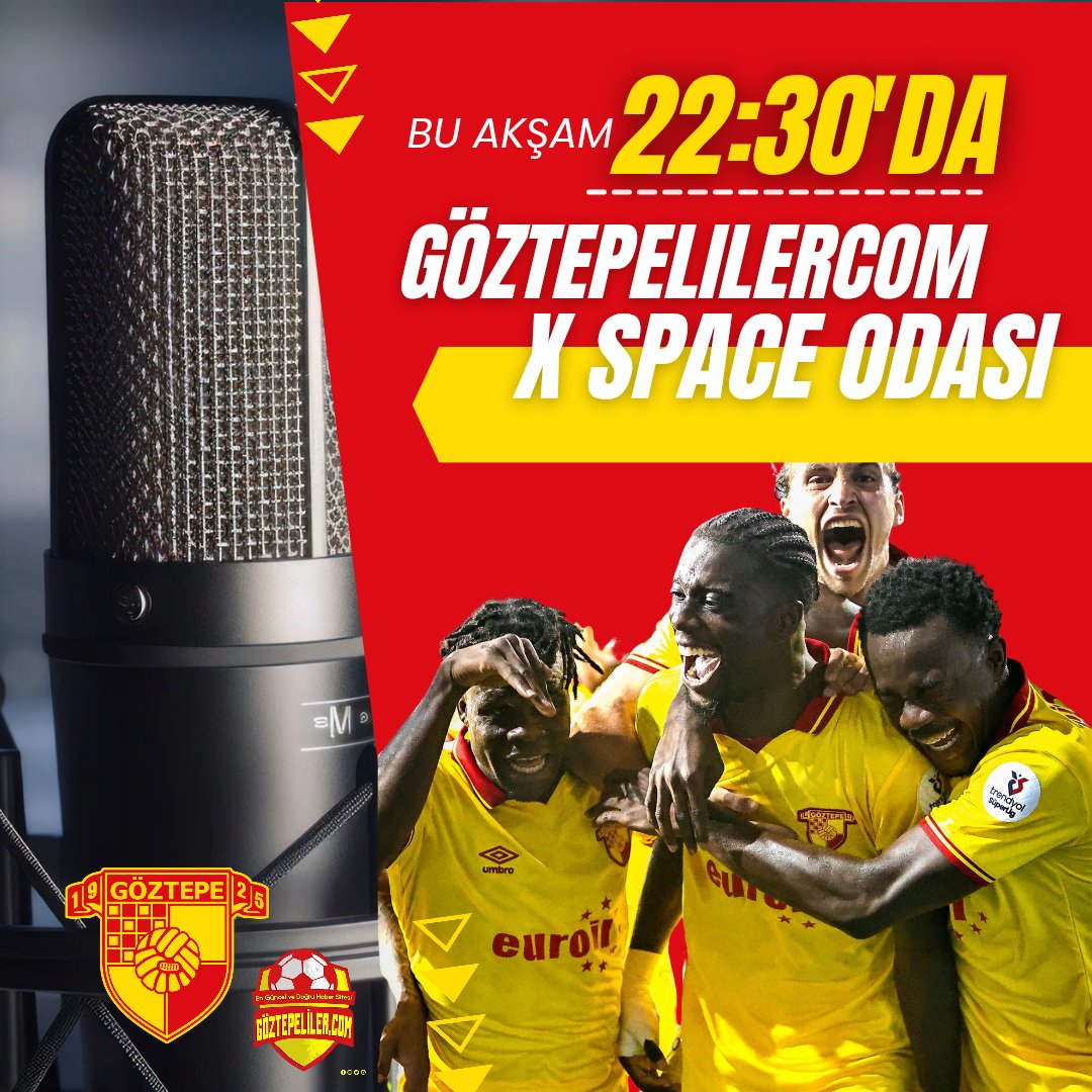 Her pazartesi olduğu gibi tekrardan 22.30'da X Space Odası ve Youtube'ta sizlerleyiz !

#ÇaykurRizespor - #Göztepe  maçında yaşanan tüm olaylar, yeni transferler ve önümüzdeki hafta #Fenerbahçe maçının  konuşulacağı program, Twitter Space odası ve YouTube kanallarımızdan kendi
