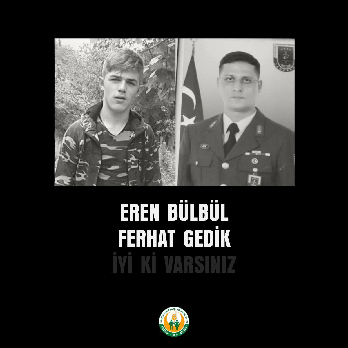 Henüz hayatının baharındayken teröristlerle girilen çatışmada şehit düşen Eren Bülbül ile onu korumak için canını siper eden kahraman Astsubay Ferhat Gedik’i, şehadetlerinin yıl dönümünde rahmet, minnet ve saygıyla anıyoruz.