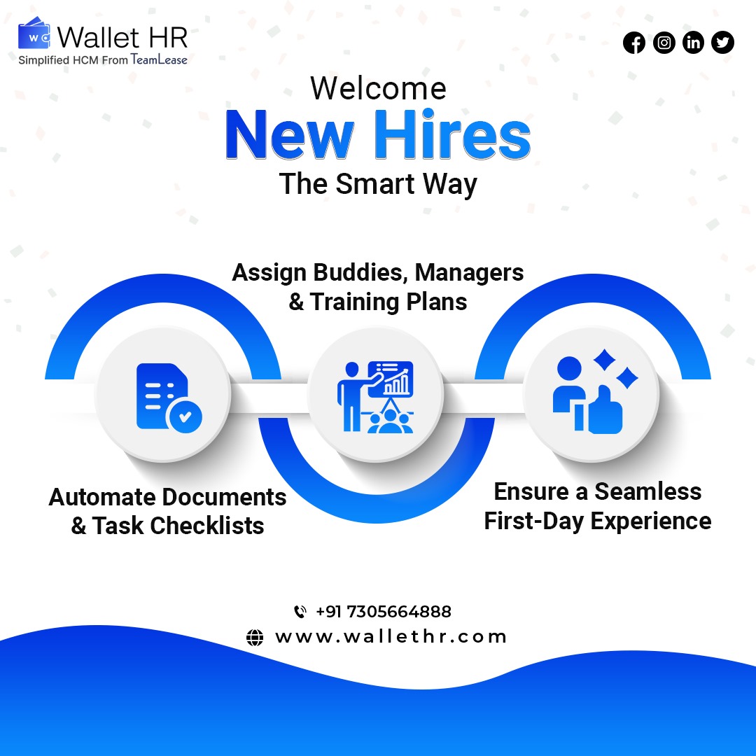hr_wallet's tweet image. Welcome New Hires the Smart Way! 🚀
Streamline onboarding with Wallet HR — automate tasks, assign buddies, and make first days seamless.

#WalletHR #SmartOnboarding #HRTech #OnboardingSimplified #NewHireExperience #HRSoftware #HCMsolutions