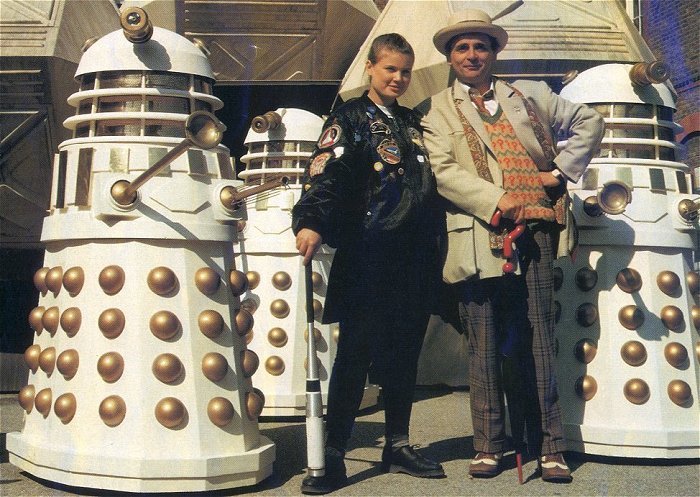 Sophie Aldred and Sylvester McCoy and friends #DoctorWho #DrWho