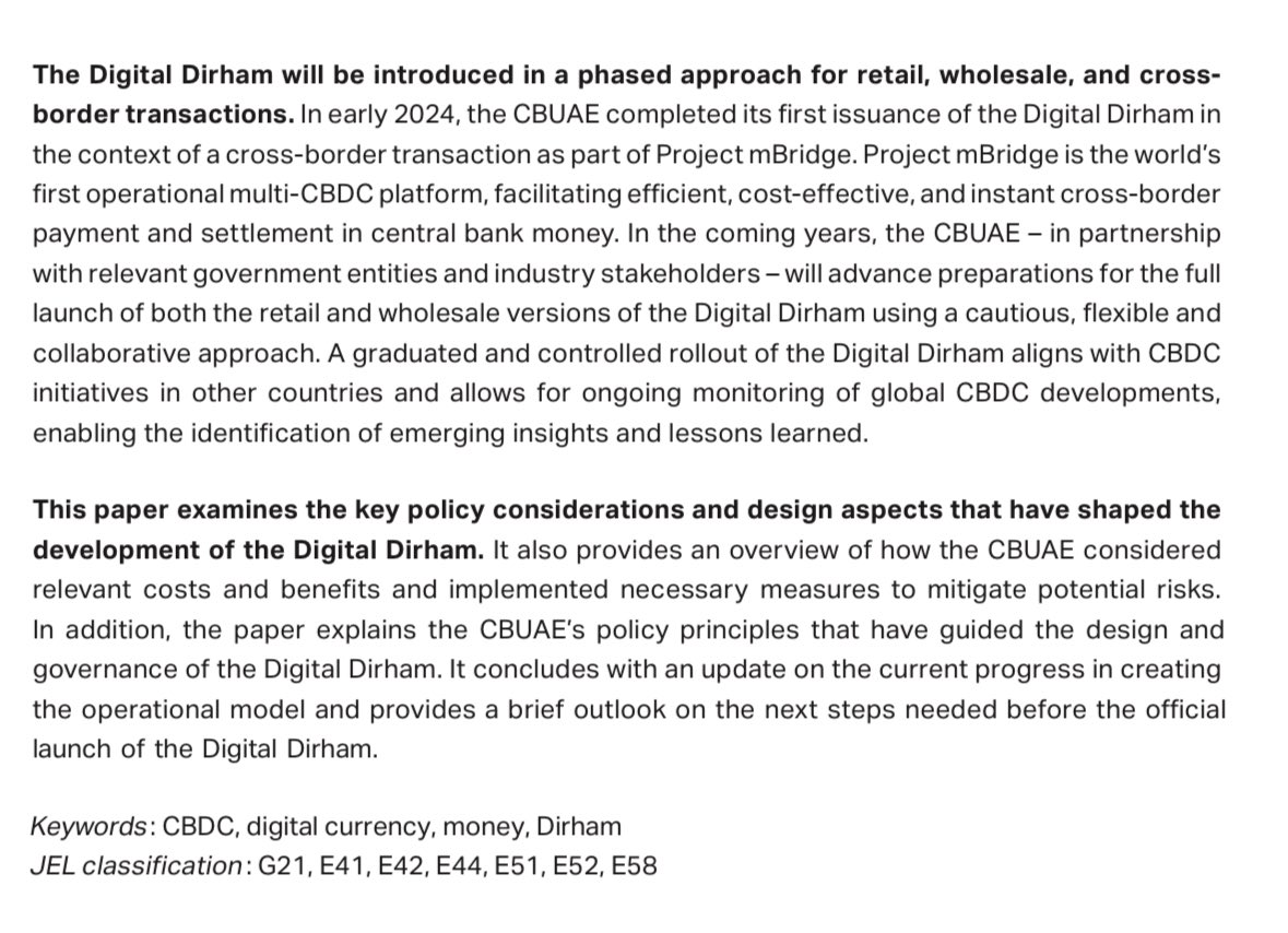 The UAE is going full steam ahead with CBDCs.

$QNT