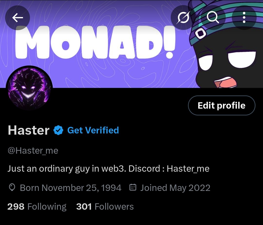 I've reached 300 followers now,500 followers on the mainnet?
<a href="/monad/">Monad</a> <a href="/Filipinads/">FilipiNADS (mainnet arc)</a>