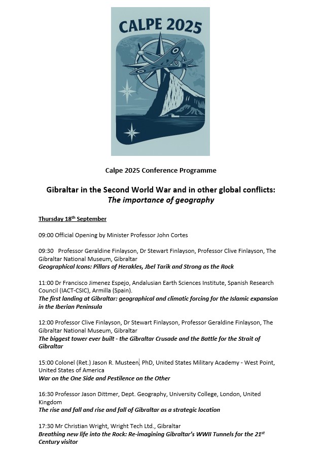 CalpeConference's tweet photo. Have you signed up for the 2025 #CalpeConference yet? 

#Gibraltar in the Second World War and in other global conflicts: The importance of geography

📍@wwtwotunnels
🗓️18-20 September 2025
🕙Starting at 09:00

https://t.co/LhCPkpzGed

#WWII #SecondWorldWar #Calpe25 https://t.co/qZ4iEG2Gxk