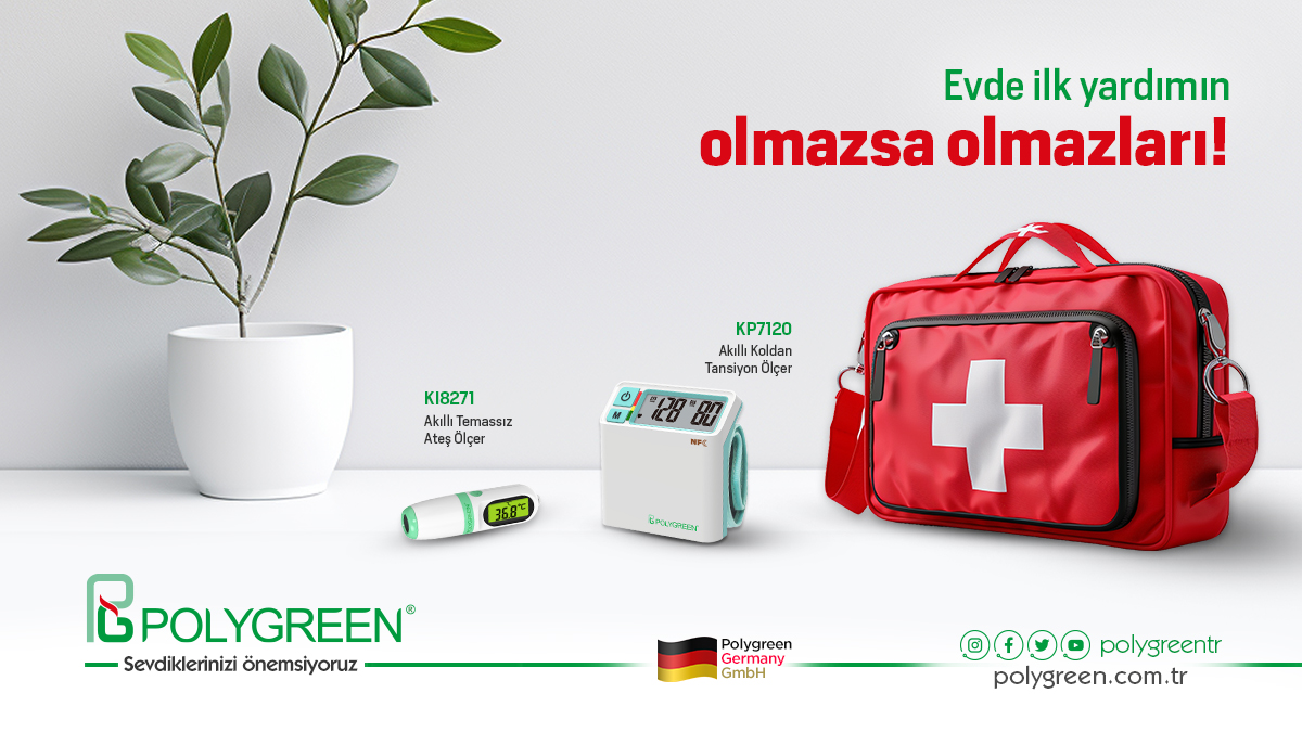 Evde bulunması gereken iki temel sağlık cihazı:
🧯 Ateş ölçer
📟 Tansiyon aleti

Polygreeen kalitesiyle, sağlık her zaman kontrol altında!
🟢 KI 8271 - Akıllı, Temassız Ateş Ölçer
🟢 KP 7120 - Akıllı, Bilekten Tansiyon Ölçer
#tansiyon #ateş #sağlıkkiti #polygreen #ki8271 #kp7120