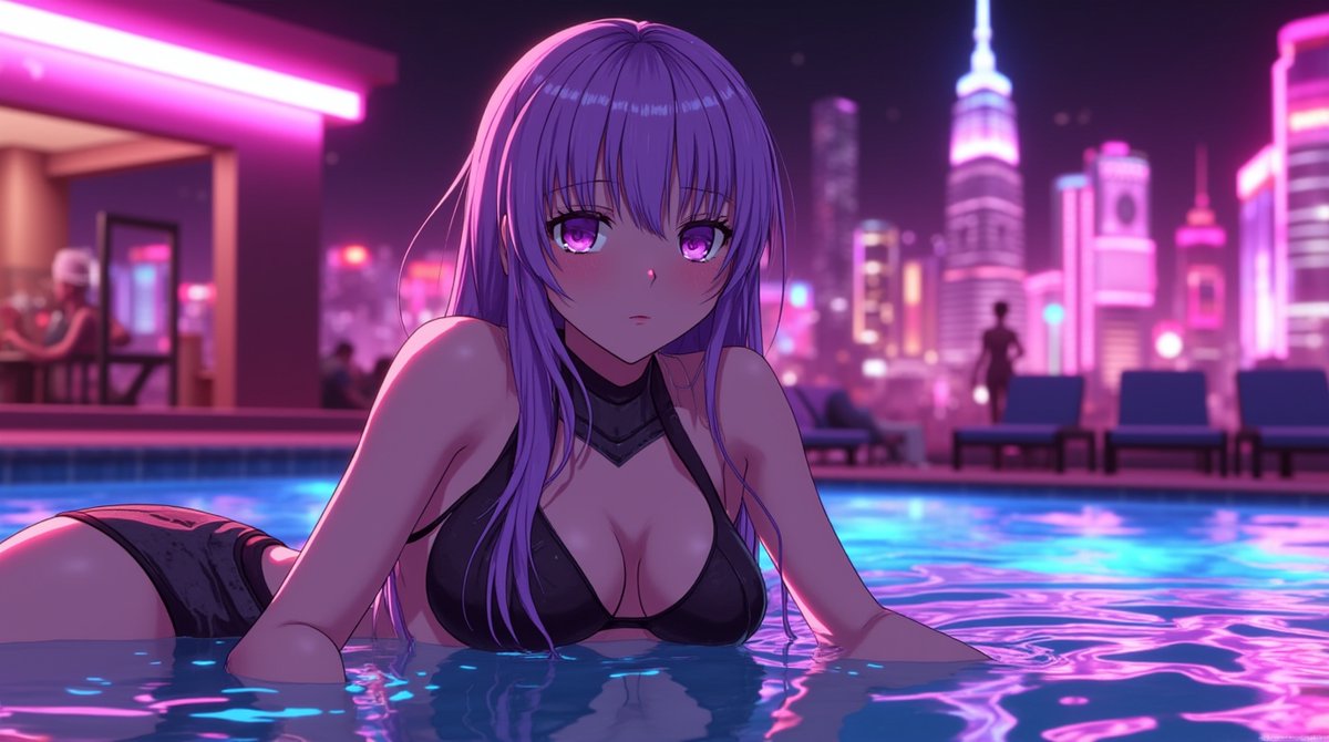 VelvoidX's tweet photo. lights ripple across
neon waves brush against me
dive in take the plunge
#neonpool #synthwavevibes #cybertemptress #liquiddreams #digitaldesire https://t.co/YOphL7yLF7