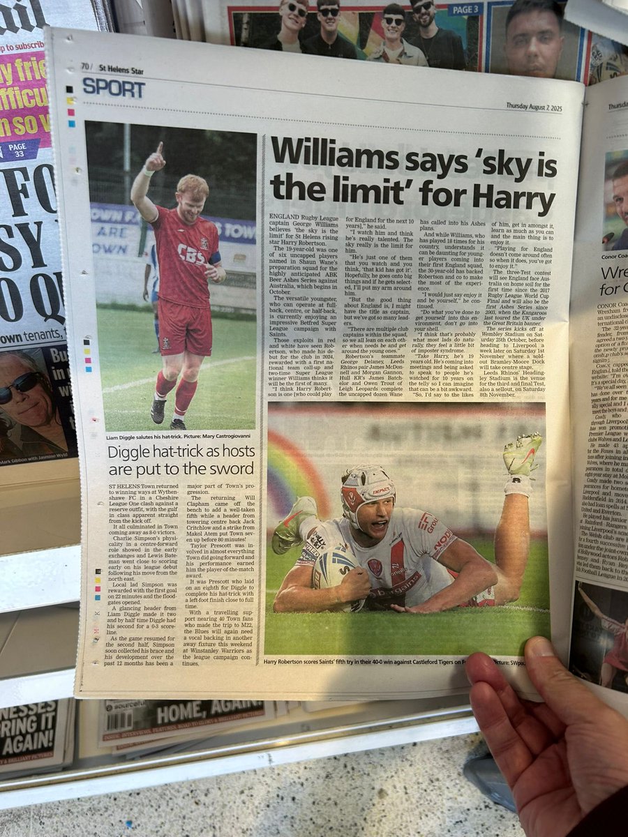 St Helens Town AFC (@sthelenstownfc) on Twitter photo You: “What makes everything look better, Michael?”
Me: “Print — that’s what!”
You: “Thanks, Mike!”
Me: “Always a pleasure.”
<a href="/sthelensstar/">St Helens Star</a> You: “What makes everything look better, Michael?”
Me: “Print — that’s what!”
You: “Thanks, Mike!”
Me: “Always a pleasure.”
<a href="/sthelensstar/">St Helens Star</a>