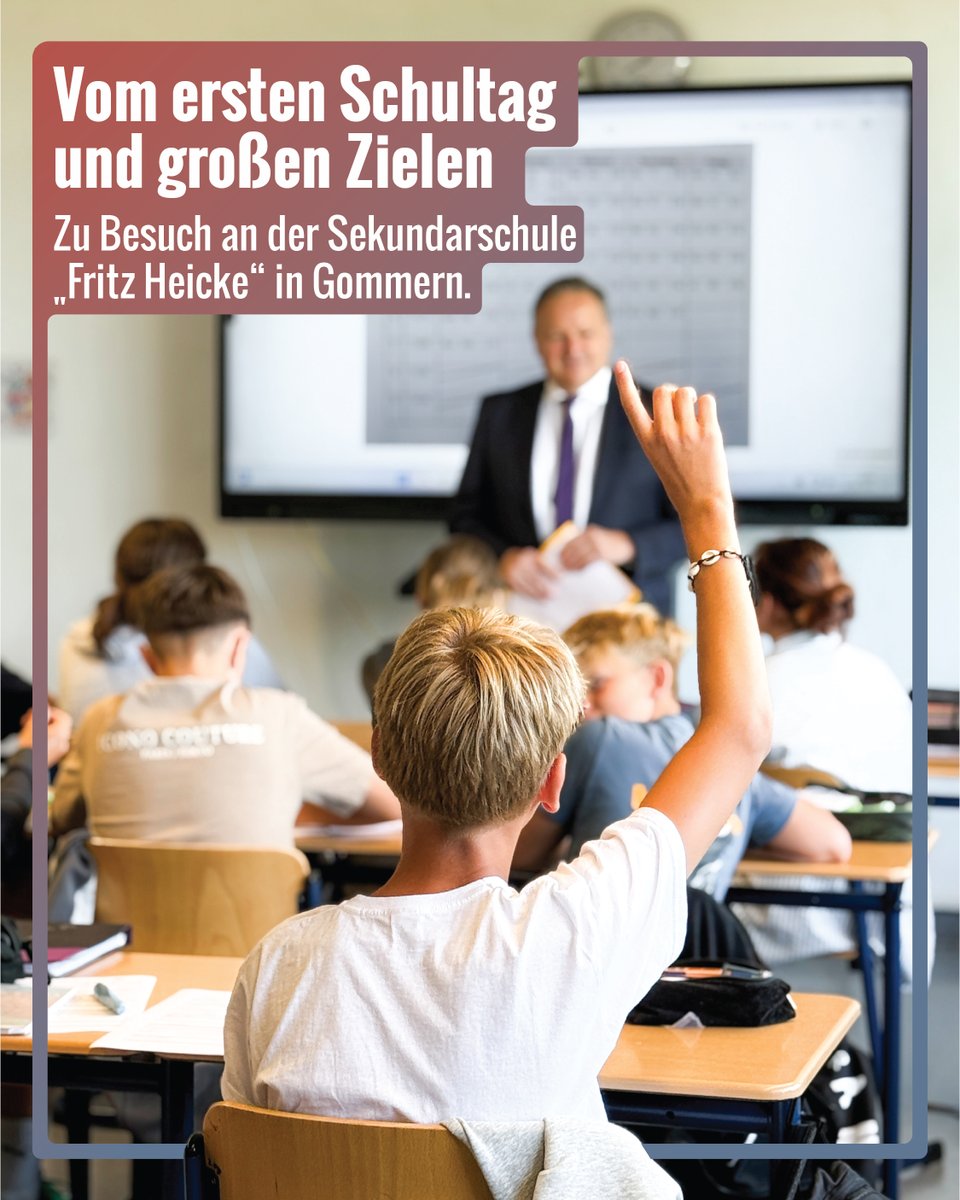 Ministerium für Bildung des Landes Sachsen-Anhalt (@mbsachsenanhalt) on Twitter photo 🏫 Eine Gelegenheit, wohlwollend in die Schulen zu schauen – so beschreibt Staatssekretär <a href="/boehmju/">Jürgen Böhm</a> seinen Besuch zum #Schuljahresanfang. Heute war er an der Sekundarschule „Fritz Heicke“ in Gommern – im Gespräch mit der Schulleiterin sowie den Schülerinnen und Schülern. 🏫 Eine Gelegenheit, wohlwollend in die Schulen zu schauen – so beschreibt Staatssekretär <a href="/boehmju/">Jürgen Böhm</a> seinen Besuch zum #Schuljahresanfang. Heute war er an der Sekundarschule „Fritz Heicke“ in Gommern – im Gespräch mit der Schulleiterin sowie den Schülerinnen und Schülern.