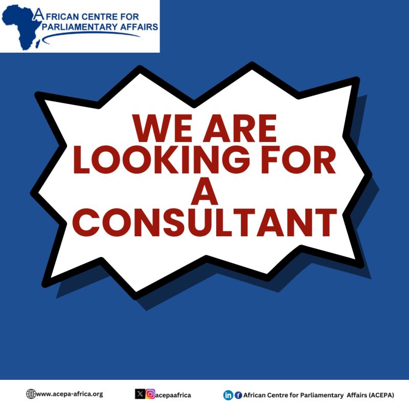 AcepaAfrica's tweet photo. @AcepaAfrica, in partnership with @parlcent, is seeking a Kenya-based consultant for the #ILGRP Project. The consultant will work closely with the ILGRP team in Kenya and key stakeholders in the Parliament of Kenya.

Apply here: https://t.co/8jkdUFPI9J

#acepa #TOR #consultant https://t.co/QJ0QfrXDYT