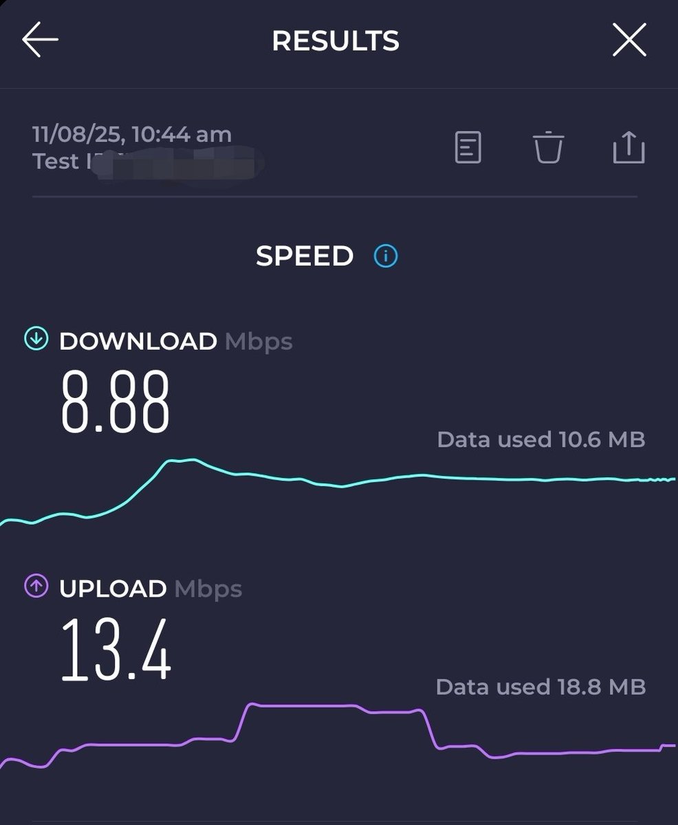 jmemanc's tweet photo. 18 months ago @virginmedia were insistent my speed issues are due entirely to my home set up, nothing to do with their kit or service.
Switched to @brsk today.... well... <9Mbps has jumped to >240Mbps

Wonder if Virgin will reconsider their position? https://t.co/yHmexnnYRK